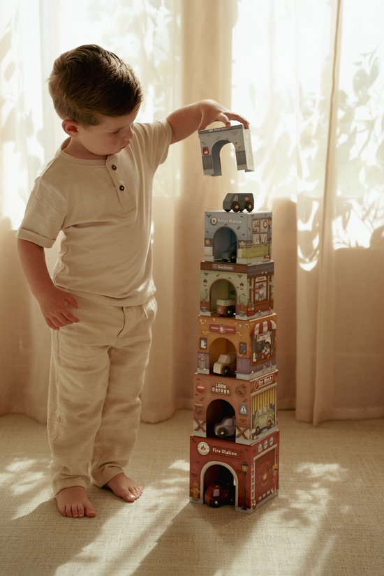 Little Dutch - Stapeltoren Met 6 Autos - Afbeelding 5