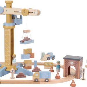 Little Dutch – Houten Kraanset Met Treinbaan