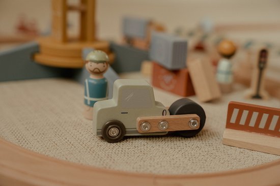 Little Dutch - Houten Kraanset Met Treinbaan - Afbeelding 5