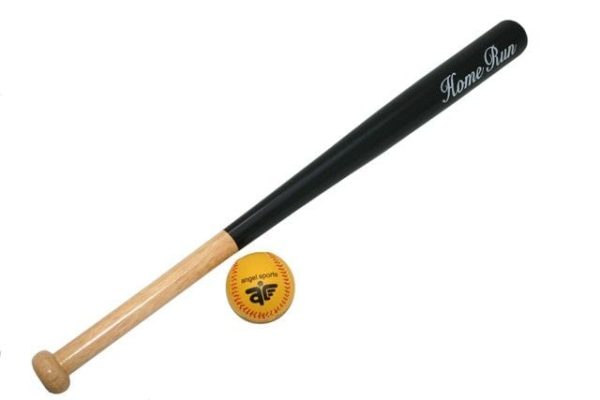 Honkbalset 28" met 9" bal - naturel/zwart