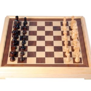 Schaakspel (40x40cm) ingelegd – Koning 77mm