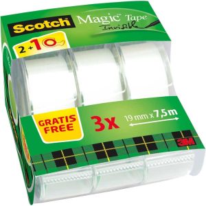 Scotch Magic Tape 19mm x 7,5m – 2+1 gratis