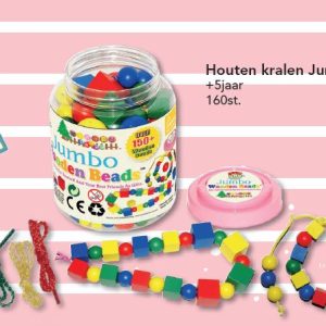 Jumbo houten kralen