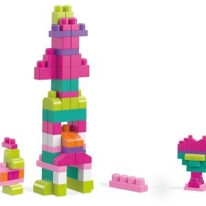 Mega Bloks First Builders – Grote bouwtas 60-delig (roze)