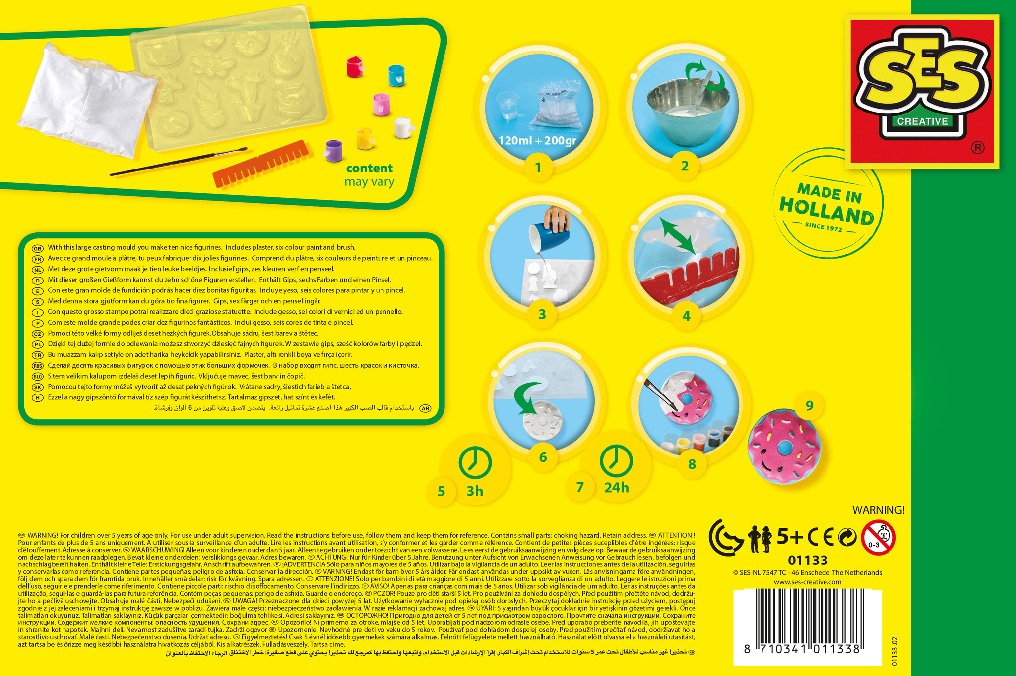 SES Creative Gieten en schilderen - Vrolijke figuren - Afbeelding 6