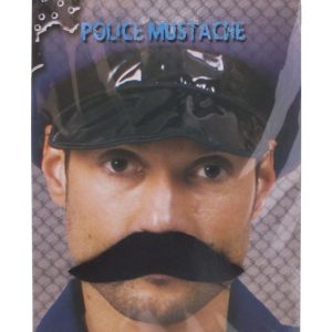 Snor (zwart) Politie