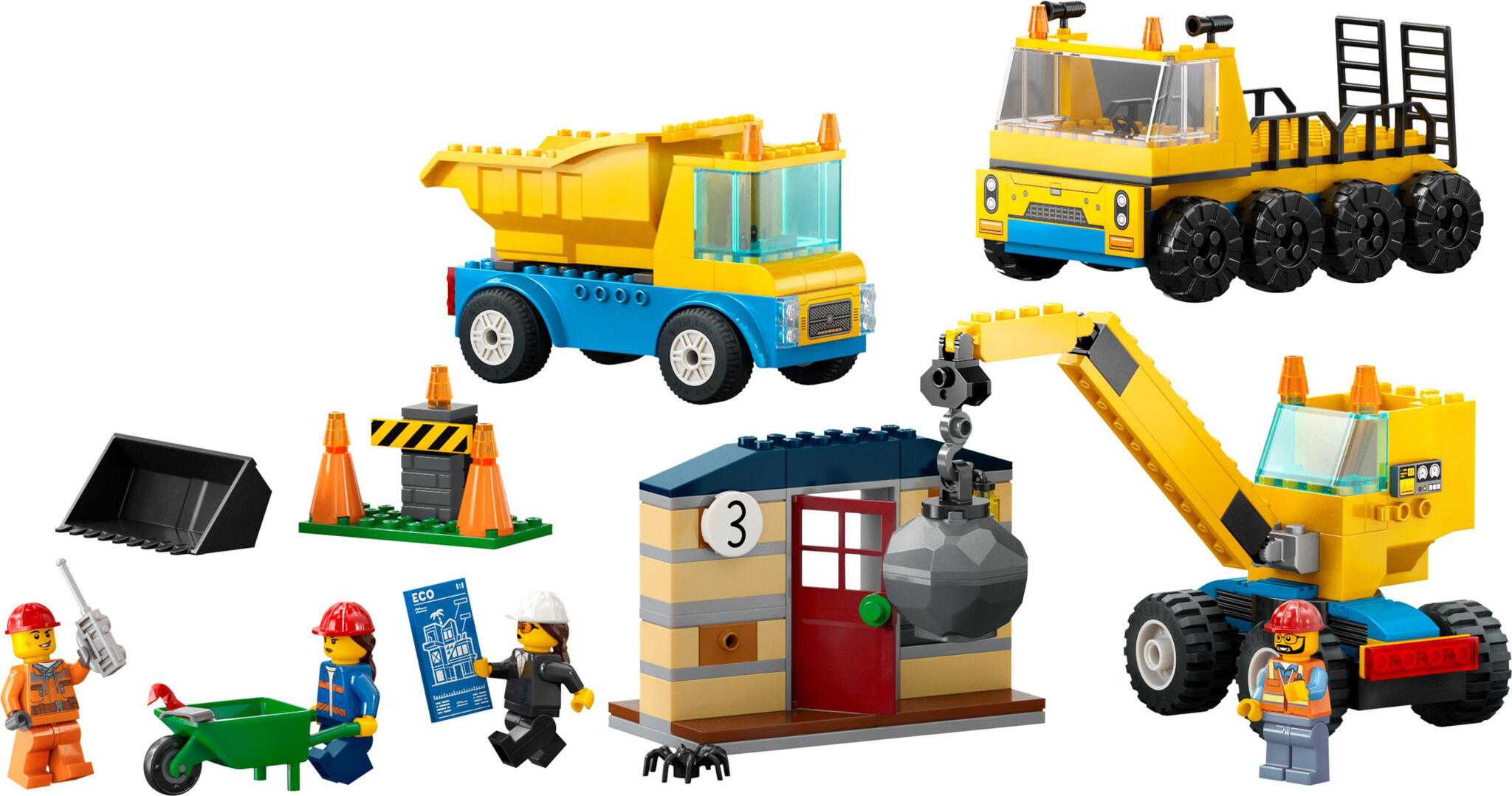 LEGO City Kiepwagen, bouwtruck en sloopkogel - 60391 - Afbeelding 3