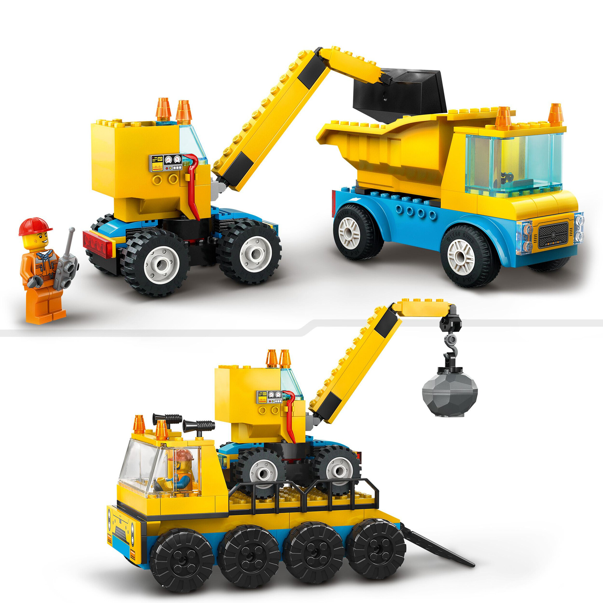 LEGO City Kiepwagen, bouwtruck en sloopkogel - 60391 - Afbeelding 5