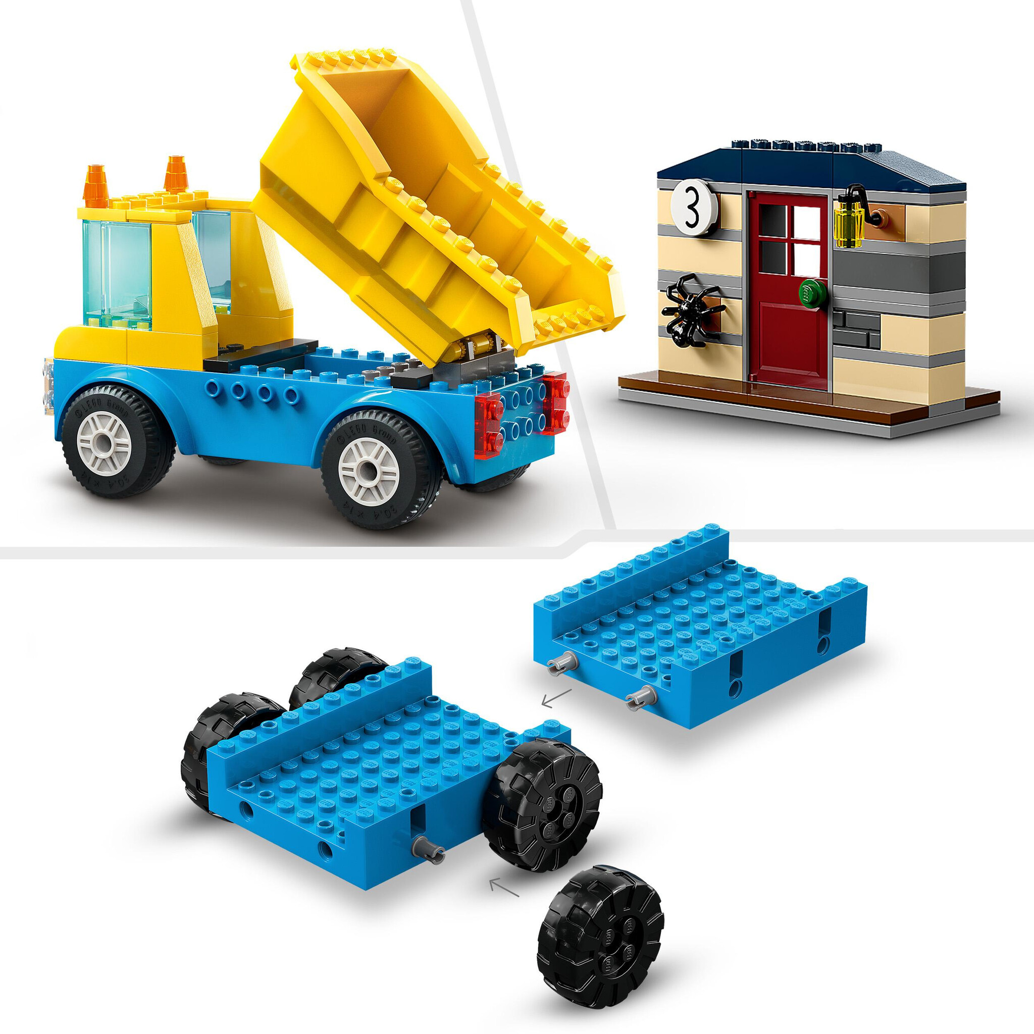 LEGO City Kiepwagen, bouwtruck en sloopkogel - 60391 - Afbeelding 6
