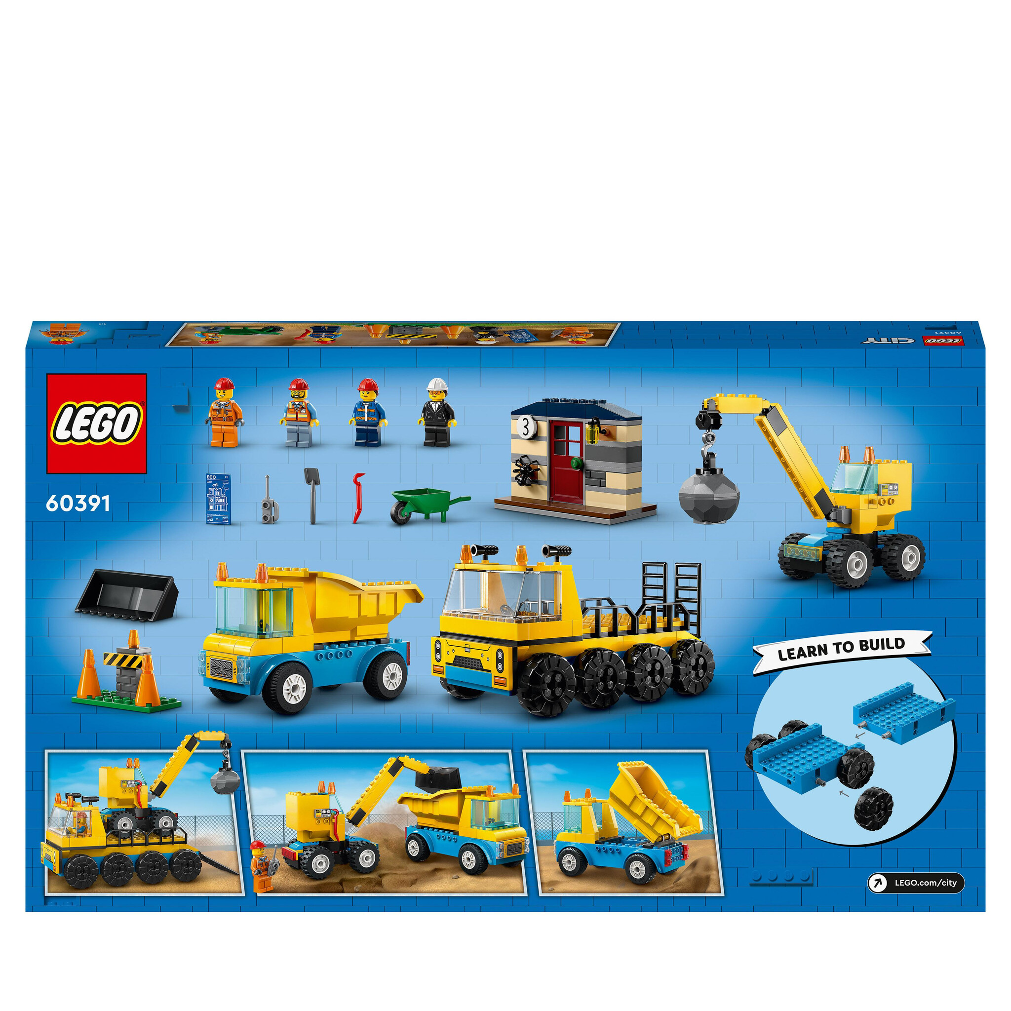 LEGO City Kiepwagen, bouwtruck en sloopkogel - 60391 - Afbeelding 9