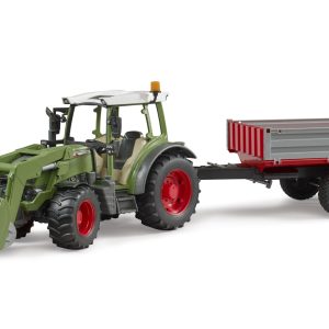 Tractor Fendt Vario 211 met voorlader en kiepaanhanger