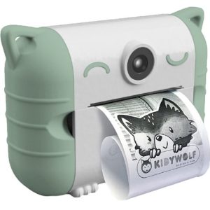 Kidyprint Fototoestel met thermische (zwart/wit) printer – groen