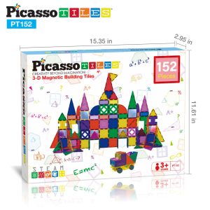 Picasso Tiles – Magnetic Tiles Set (152-delig)