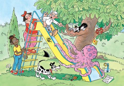 Jan van Haasteren Junior - De gladde glijbaan (150 stukjes) - Afbeelding 2