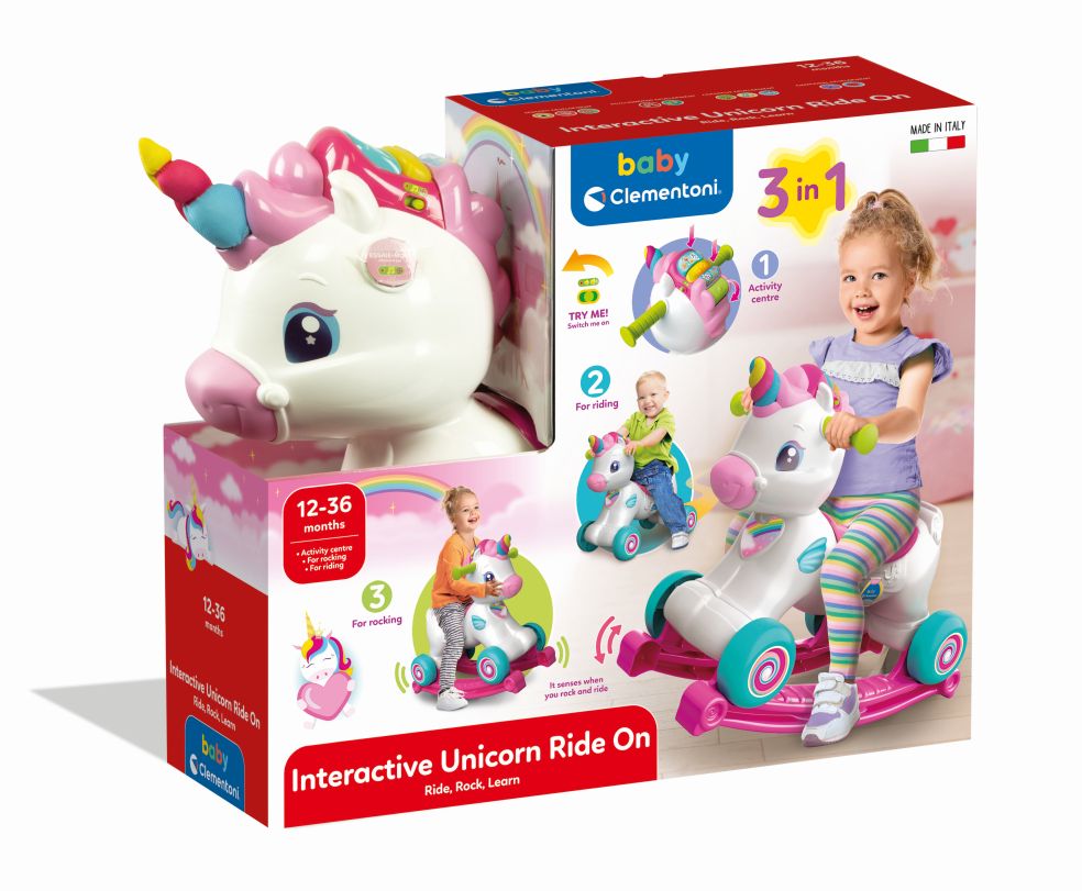 Baby Clementoni - Interactieve Unicorn Ride-on