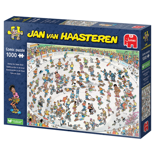 Jan van Haasteren - Skateboarden In De Bowl (1000 Stukjes) - Afbeelding 2