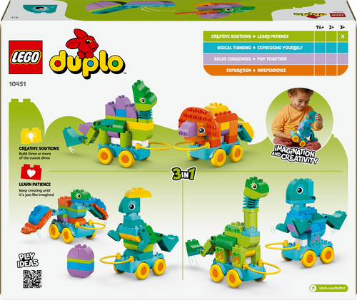 LEGO Duplo - 3-in-1 dinosaurussen op wielen - Afbeelding 4
