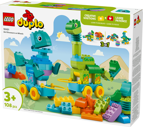 LEGO Duplo - 3-in-1 dinosaurussen op wielen - Afbeelding 6