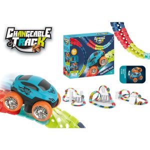 Verstelbare Racebaan met  Auto 184st (batterij niet inbegrepen)