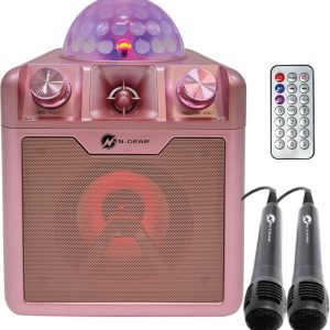 N-Gear Disco Block 410 space pink – Karaoke Set Bluetooth Speaker