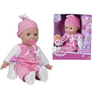 Laura Babbling Pratende Pop 38Cm – 24 Geluiden