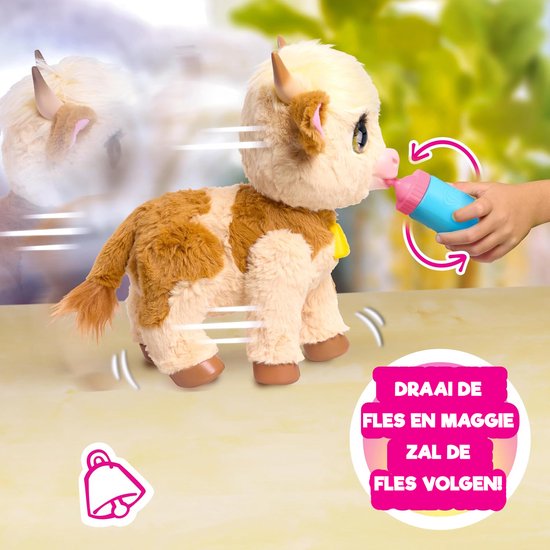 FurReal Maggie de Koe - Interactieve pluchen Knuffel - Afbeelding 4