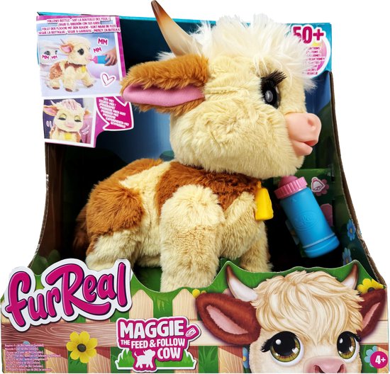 FurReal Maggie de Koe - Interactieve pluchen Knuffel - Afbeelding 6