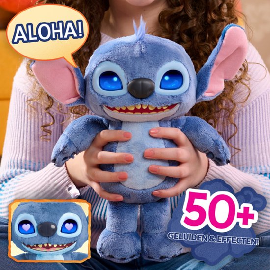 Disney Stitch - Many Moods Stitch - Interactieve Pluchen Knuffel - Afbeelding 5