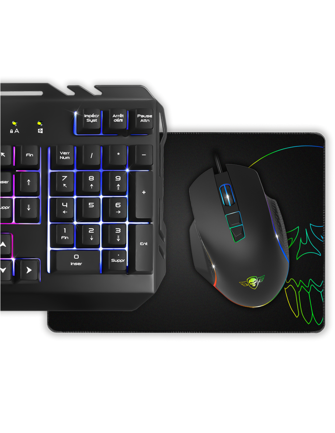 Gaming Set Toetsenbord + Muis + Muismat Zwart - Afbeelding 2