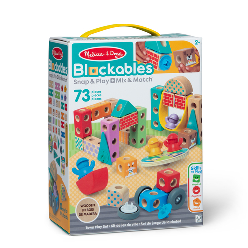 Melissa & Doug Blockables Town Play Set 73pc