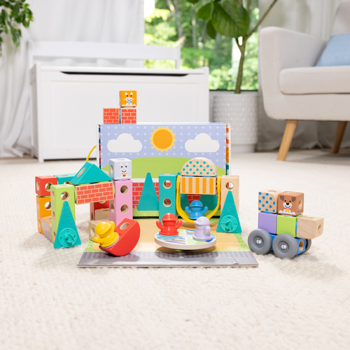 Melissa & Doug Blockables Town Play Set 73pc - Afbeelding 7