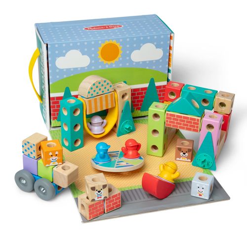 Melissa & Doug Blockables Town Play Set 73pc - Afbeelding 9