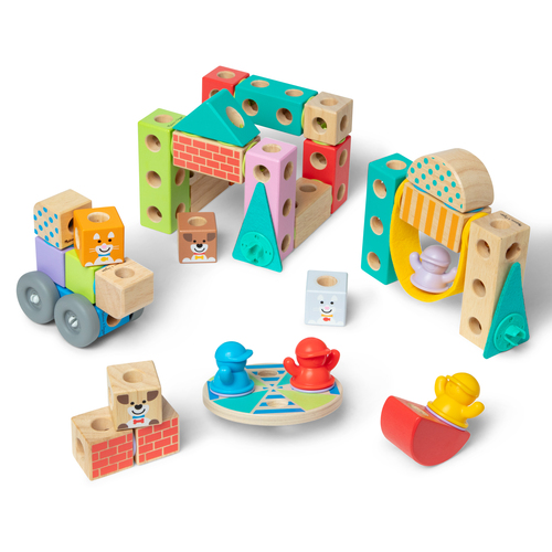 Melissa & Doug Blockables Town Play Set 73pc - Afbeelding 10