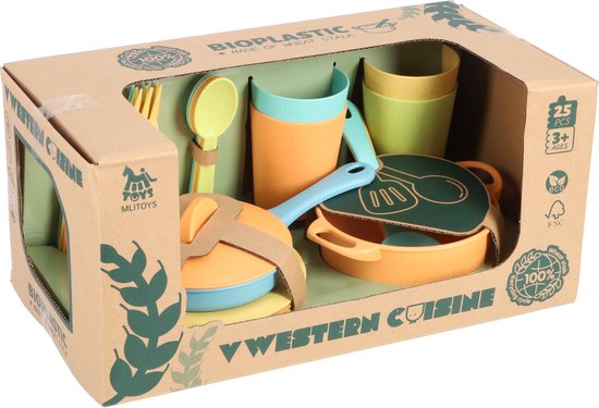 Bioplastic Speelgoed | Pannenset | 25-delig