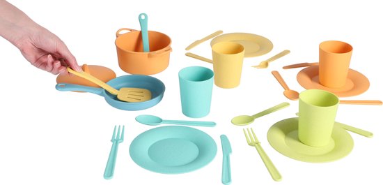 Bioplastic Speelgoed | Pannenset | 25-delig - Afbeelding 2