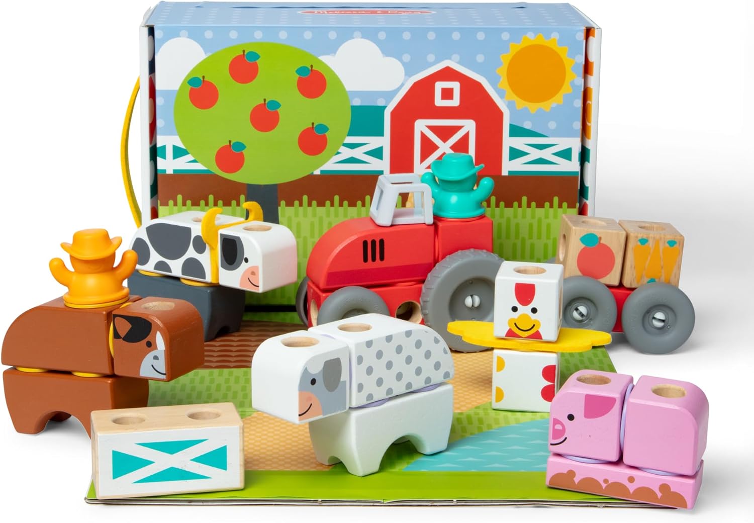 Melissa & Doug Blockables Farm Play Set 56st - Afbeelding 4