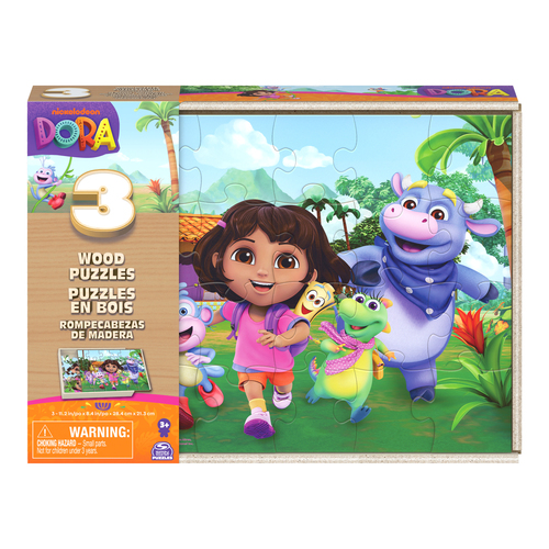 Dora 3-Pack Houten Puzzel
