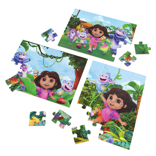 Dora 3-Pack Houten Puzzel - Afbeelding 3