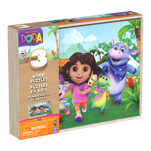 Dora 3-Pack Houten Puzzel - Afbeelding 5