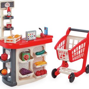 Ecoiffier – Supermarktkassa + Winkelwagen