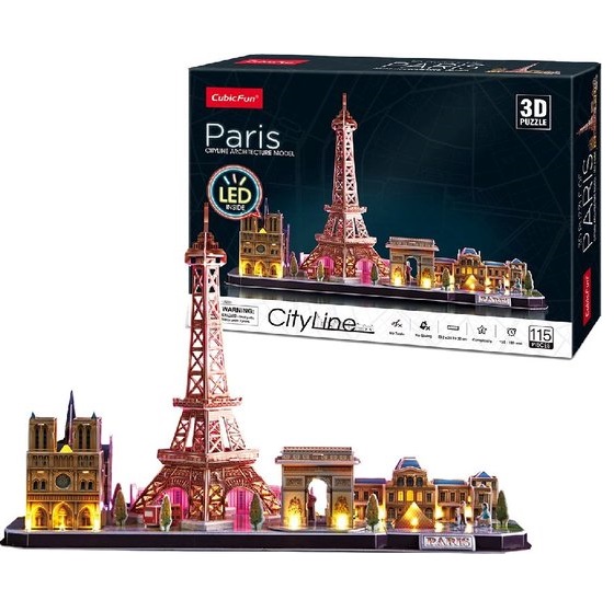 Cubic Fun 3D Puzzel - City Line Parijs LED