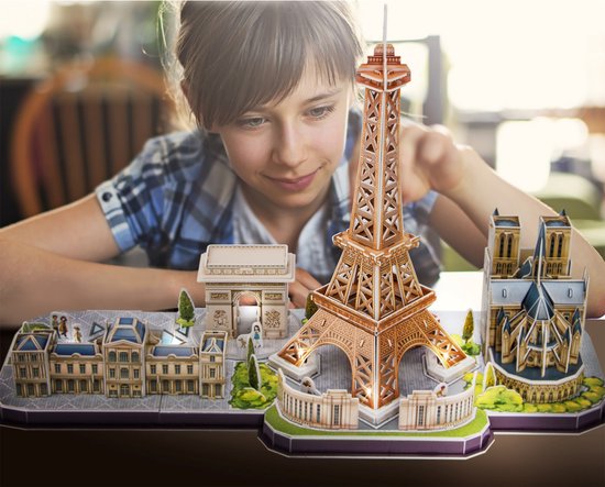Cubic Fun 3D Puzzel - City Line Parijs LED - Afbeelding 2