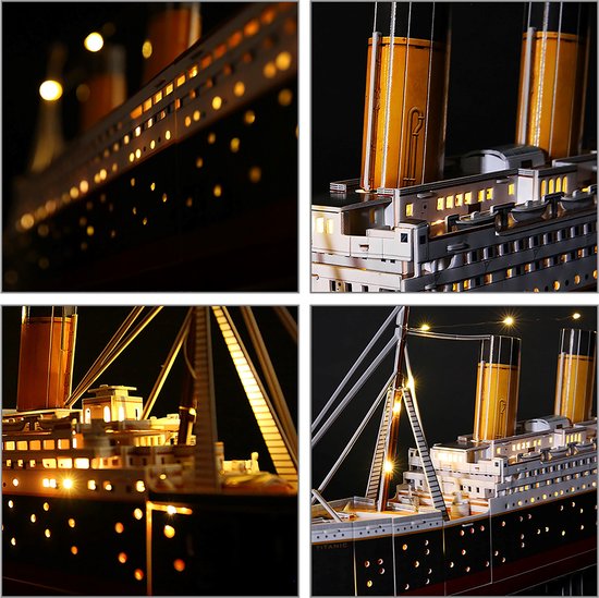 Cubic Fun 3D Puzzel - Titanic LED - Afbeelding 4