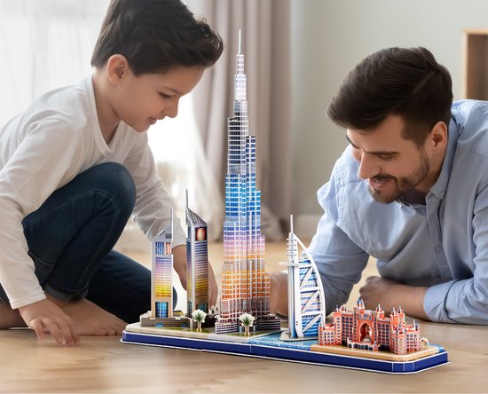 Cubic Fun 3D Puzzel - City Line Dubai LED - Afbeelding 3