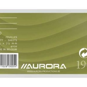 Aurora Fiches ‘Ficard’ (75x125mm) 190gr (gelijnd) – 100stuks/pak (wit)