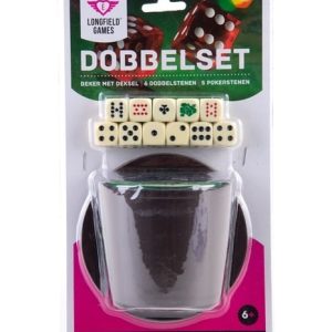 Pokerbeker met deksel Ø 9cm + 6 pokerstenen
