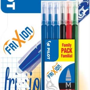 Pilot FriXion Ball & Clicker navulling (4 kleuren) 0,7mm – 6stuks