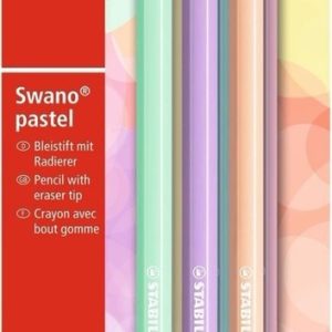 Stabilo Swano Pastel HB potloden – 6stuks