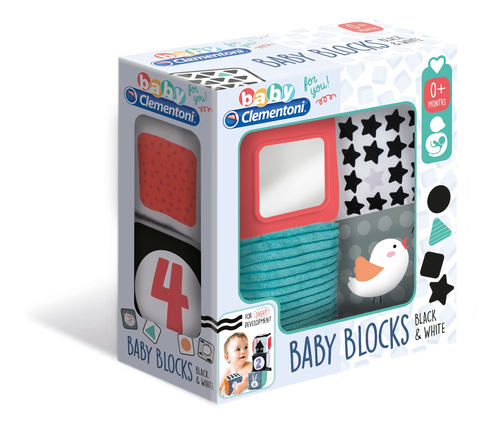 Baby Clementoni - Soft Cubes - Black & White - Afbeelding 2