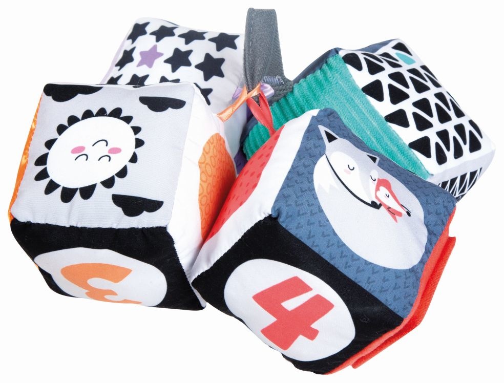 Baby Clementoni - Soft Cubes - Black & White - Afbeelding 3